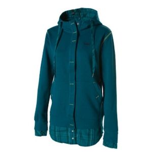 Nomis Womens 9th Street‎ Hoody Sweatshirt in Deep Heather Plaid Small Outdoor